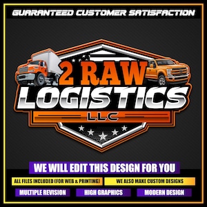 Trucking Company Logo, Box Truck Logo, Hotshot Logo, Semi Truck Logo, Transportation Logo, Logistics Logo, Truck Driver Logo