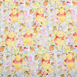 Winnie The Pooh Fabric Pooh Bear＆Piglet Fabric 100% Cotton Fabric Cartoon Cotton Fabric By The Half Yard
