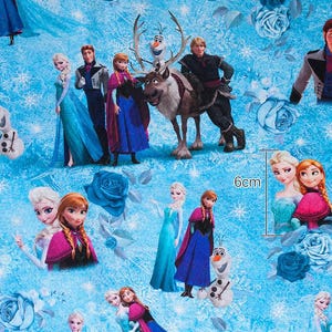 Disney Frozen Print Fabric 100% Cotton Fabric Cartoon Cotton Fabric By The Half Yard