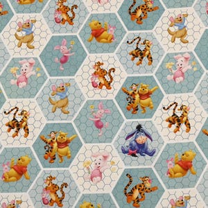 Winnie The Pooh Fabric Pooh Bear＆Piglet Fabric 100% Cotton Fabric Cartoon Cotton Fabric By The Half Yard