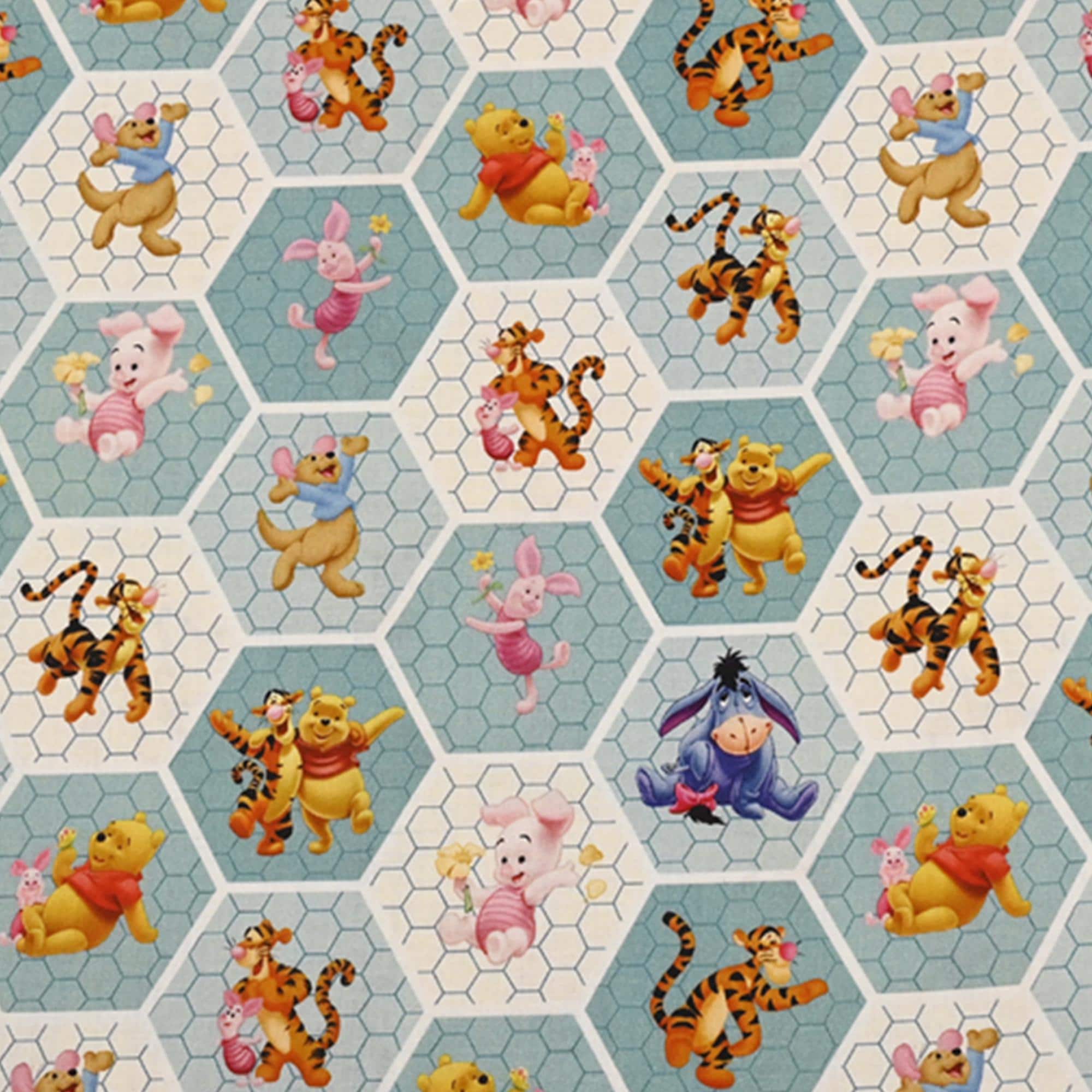 Panel De Tela Winnie The Pooh Para Acolchado Y Manualidades - Impresión Digital, Ideal Para Edredones