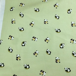 Panda Fabric Bear Fabric 100% Cotton Fabric Cartoon Cotton Fabric By The Half Yard