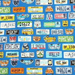 Tessuto per targhe e auto, 100% cotone, tessuto in cotone con cartoni animati, al metro quadro