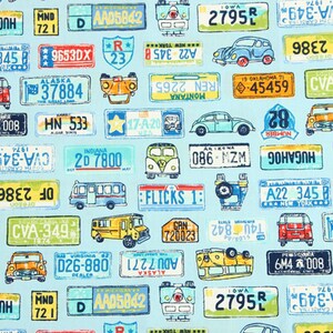 Tessuto per targhe e auto, 100% cotone, tessuto in cotone con cartoni animati, al metro quadro