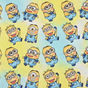 Minions Fabric 100% Cotton Fabric Cartoon Cotton Fabric By The Half Yard