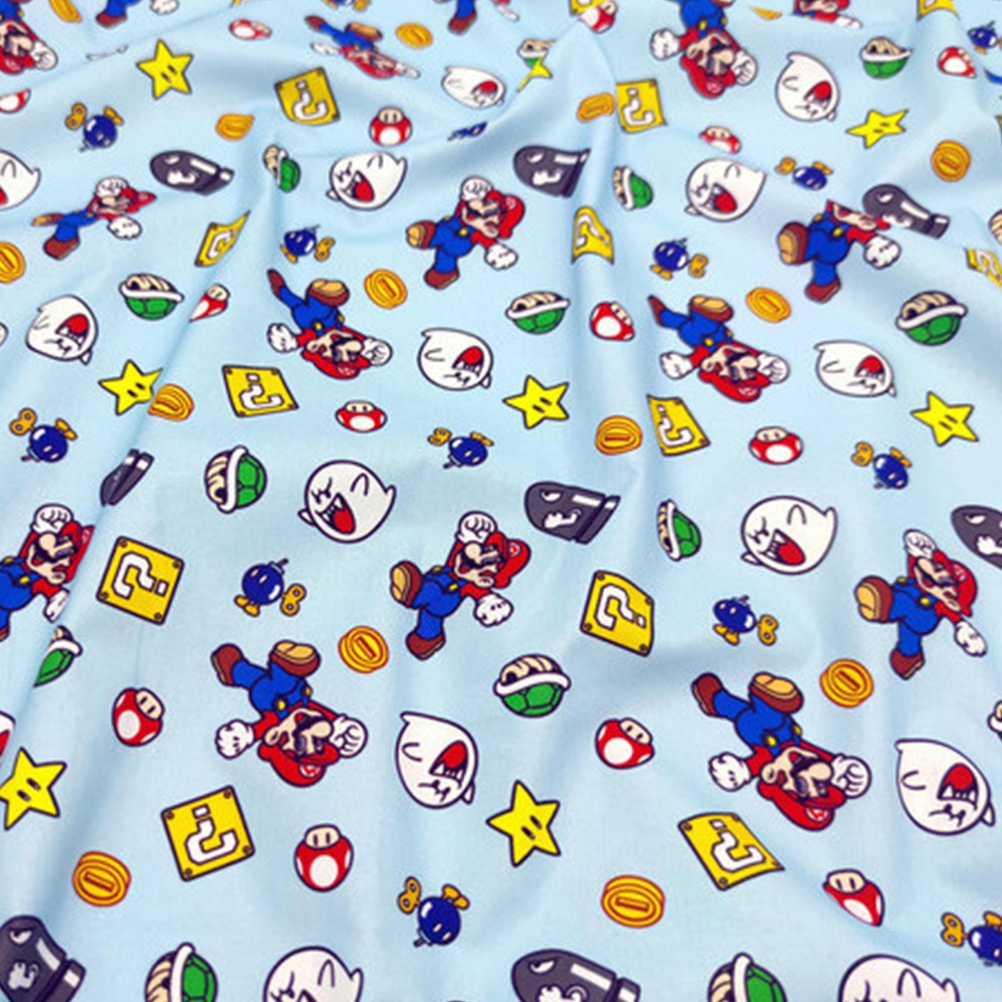 Tela Mario 100% Tela de algodón Tela de algodón de dibujos animados por el  medio patio - Etsy México, image size:2000x2000