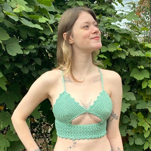 Crochet Cotton Peek-A-Boob Top/Bralette