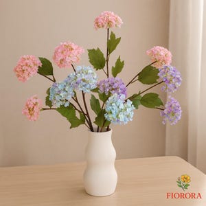 Real Touch Silk Hydrangea Stems: Wedding Centerpiece, Vase & Home Decor