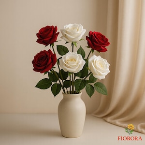 Künstliche weiße Rosen-Blumenstrauß-Kunstseideblumen für Hochzeits-, Haus- und Ereignisdekor