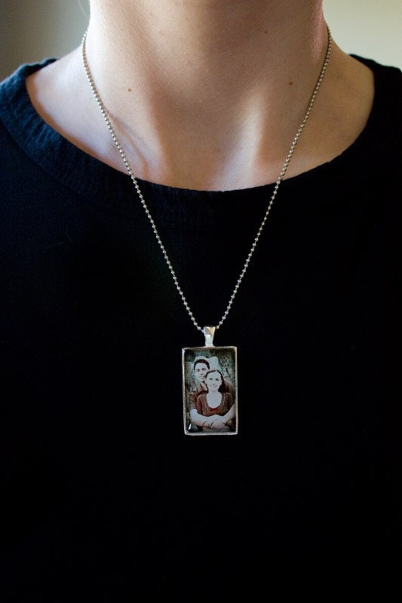 Custom Photo Pendant and Necklace Your Own Photo FREE Shipping image 1