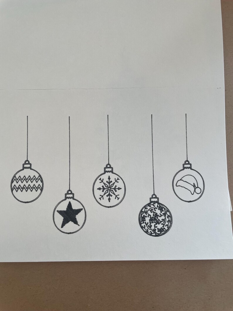 6x Minimalist Aesthetic Christmas Cards Set, Boho Holiday, Line Drawing ...