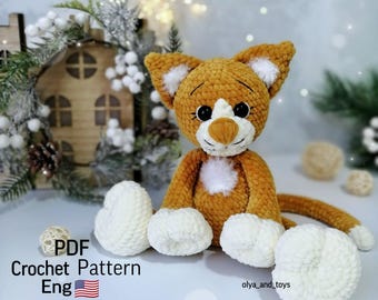 Amigurumi Cat Crochet Pattern: Plush Kitten Toy (PDF Eng Pattern)