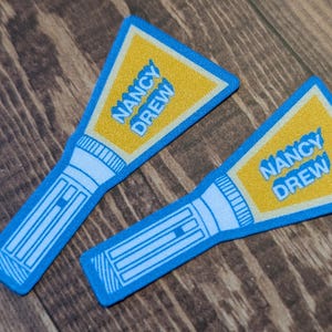 Nancy Drew Flashlight Sticker - 2 PACK | Die Cut Sticker | Nancy Drew Gift | Laptop Stickers | Water Bottle Stickers
