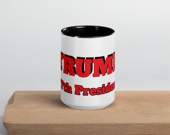 Taza con color en el interior - Trump 47º presidente