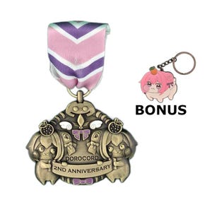 DoroCord 2nd Anniversary Medal (ft. vincentsu_kor) BONUS Metal Keyring