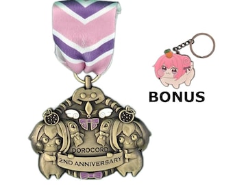 DoroCord 2nd Anniversary Medal (ft. vincentsu_kor) BONUS Metal Keyring
