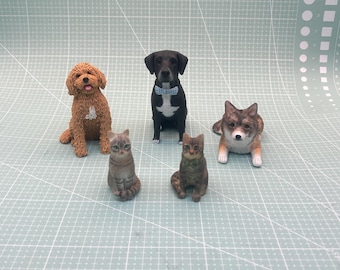 Custom Dog Wedding Cake Topper – Handmade Polymer Clay Pet Figurine, Personalized Dog Wedding Keepsake