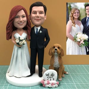 Personalized Wedding Cake Toppers, Custom 3D Bride and Groom Statues, Custom Couple Favors, Custom Couple Bobbleheads, Wedding Cake Toppers