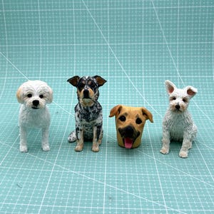 AANGEPASTE huisdier portret, huisdier verjaardagstaart dierentaart geschenkdoos miniatuur, bruiloft bobblehead, aangepaste huisdier gedenkteken, hond bruiloft topper