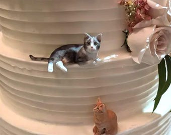 Cat decorations, cat 1/1 customized sculpture. Cat Wedding Cake Decoration Cake, A Special Gift, Anniversary Gift