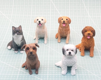 Custom Dog Cake Topper: Polymer Clay Pet Figurine