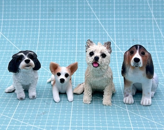 Custom Dog Wedding Cake Topper: Handmade Polymer Clay Pet Figurine
