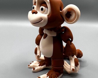 Cute Articulating Monkey – Stands Upright, Hangs by Tail or Hand