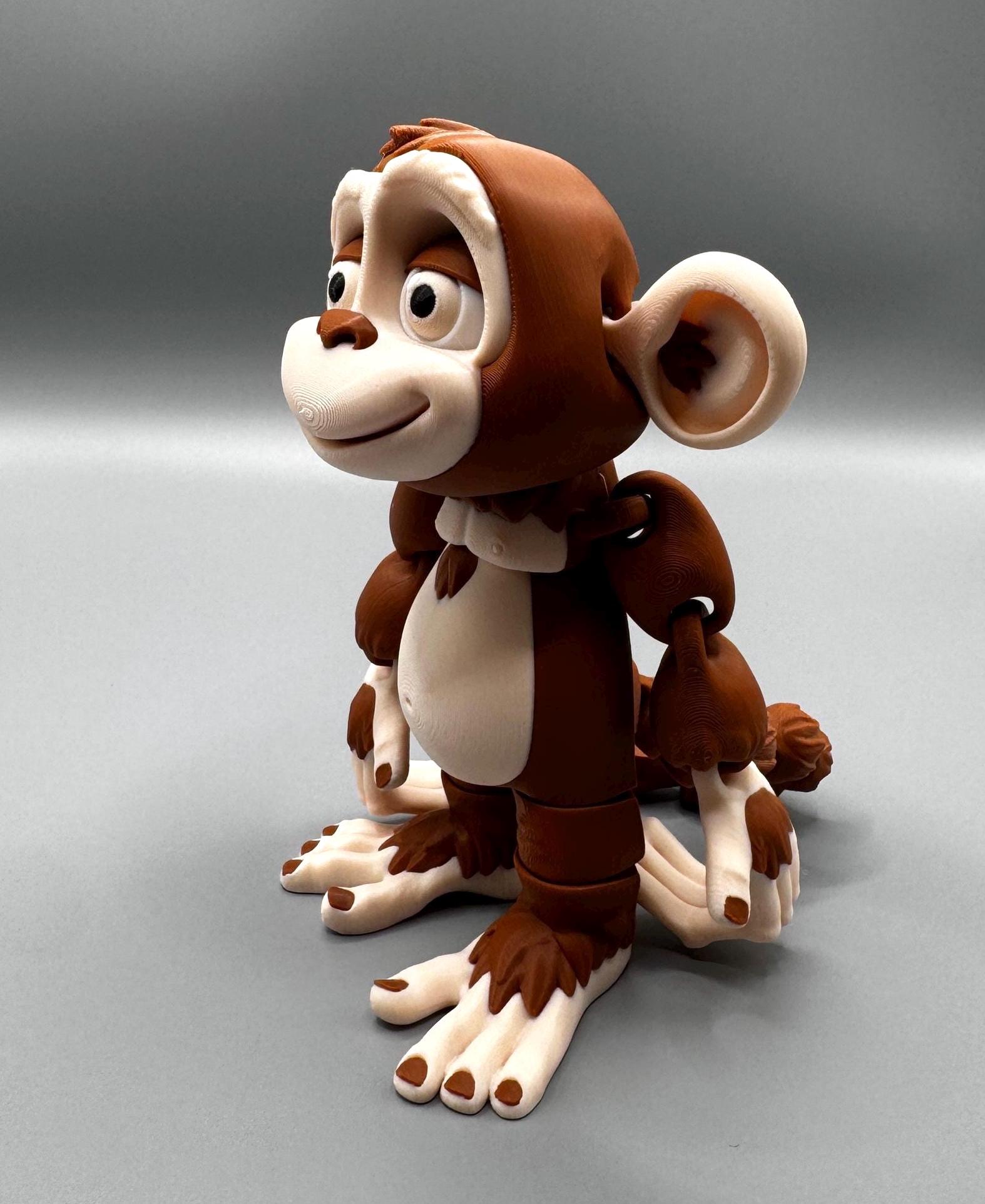 Cute Articulating Monkey – Stands Upright, Hangs by Tail or Hand
