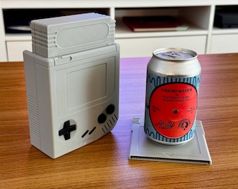 Retro Gaming Coaster Set of 6 with Cartridge Storage Box, Gamer Gift