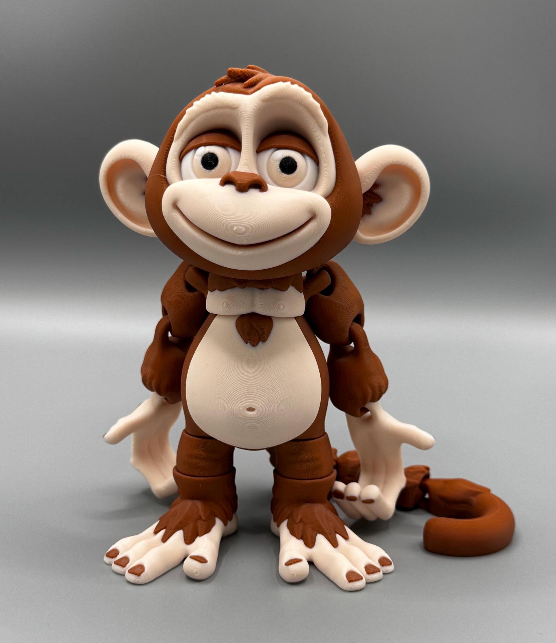 Cute Articulating Monkey – Stands Upright, Hangs by Tail or Hand