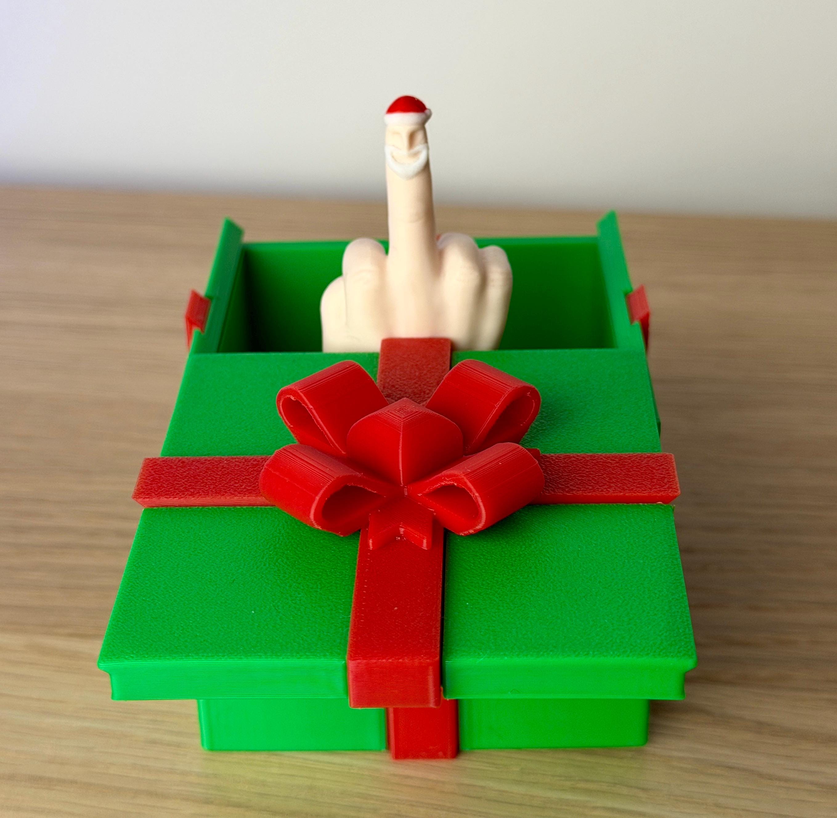 Annoying Gift Box with Screws, Really Annoying Gift Box, Annoying Gift Box with Just for You Finger in a Box, Surprise Funny Prank Box (Blue Red,L+Finger Box
