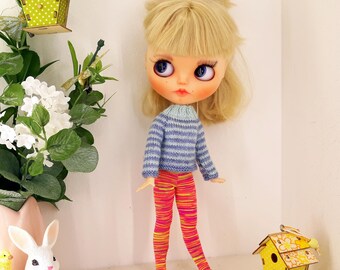 Multicolor Striped Tights for Blythe