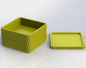 Boîte de rangement de bureau minimaliste empilable - Fichier STL imprimable en 3D pour le stockage de bureau - Organiseur modulaire pour clés USB, câbles, cartes mémoire et plus