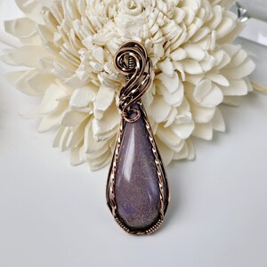 Burro Creek Jasper Wire Wrapped Copper Pendant, Jasper Necklace, Semi Precious Gemstone Pendant, Artisan Hand Crafted, Unique Boho Pendant