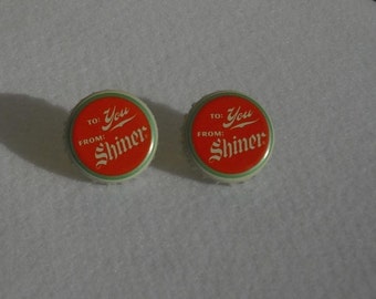 Shiner Christmas Beer Cap Cufflinks