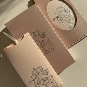 Biglietto d'auguri unico, busta fatta a mano per denaro, elegante scatola regalo, regalo per la mamma, regalo di compleanno, idea regalo di lusso per anniversario