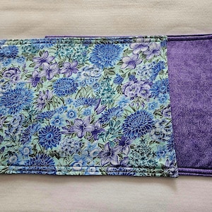 Flower Themed Reversible Placemats Handmade and machine washable Set of 4