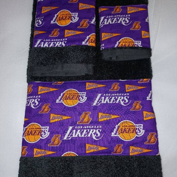 LA Lakers Bath Towel Set Handmade   All Teams Available Great Gift!!