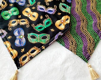 mardi gras beaded table runner