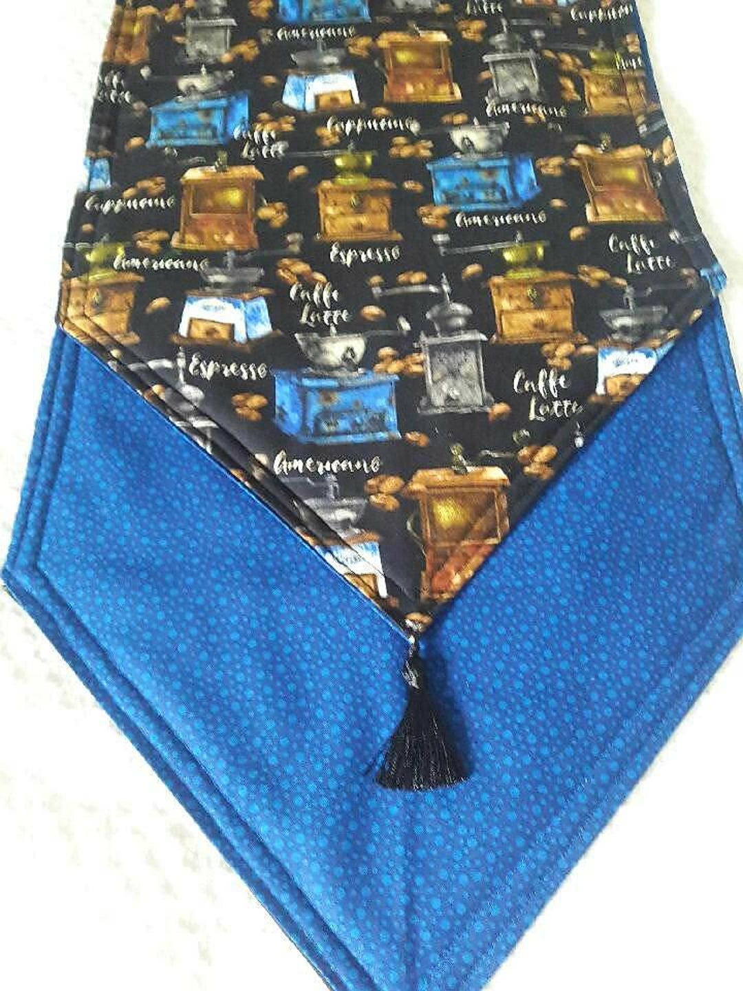 Coffee Themed Handmade Reversible Table Runner 72x14 - Etsy