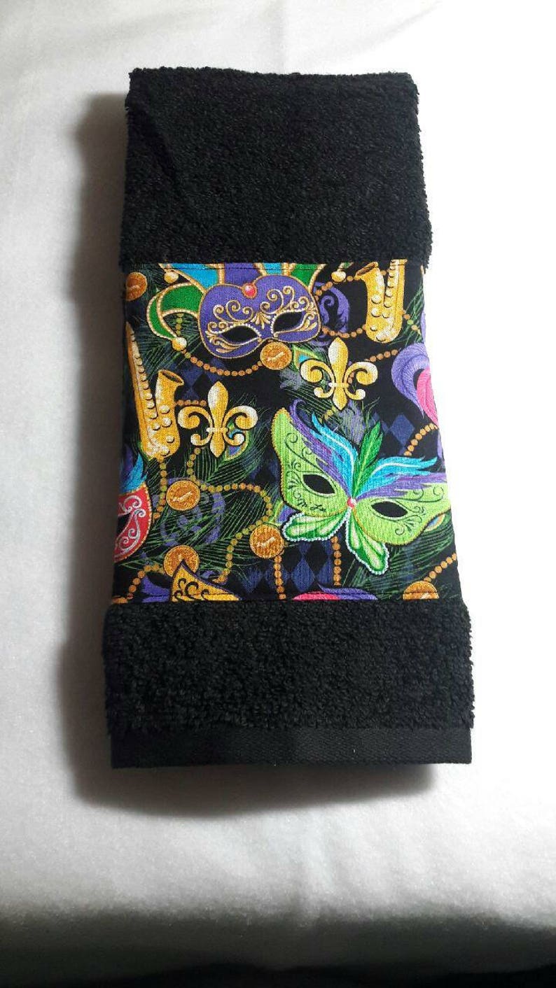 mardi gras hand towels