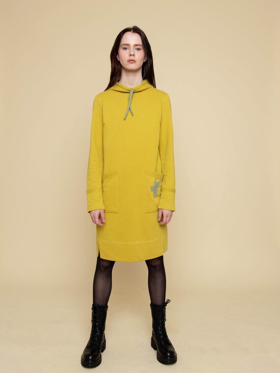 mustard jersey dress Bobi Ribbed Jersey Dress In Honey Mustard - 58% Off