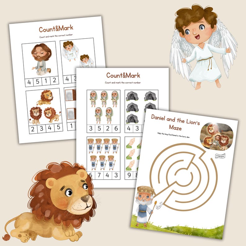 Daniel and the Lions' Den Activity Pack | Christian Printable Games ...