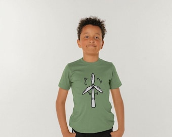 Windkraftanlage Kinder T-Shirt, Fan T-Shirt