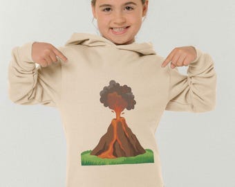 Sweat à capuche Volcano pour enfant, sweat à capuche Volcano en coton bio pour enfant