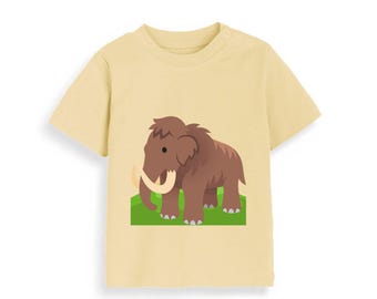 Baby And Toddler Woolly Mammoth T-shirt, Organic Cotton Top
