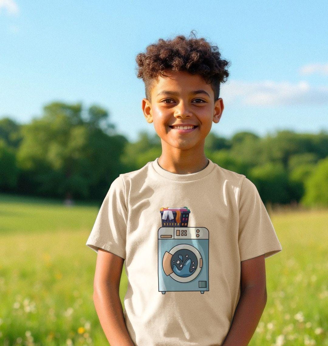 T-shirt machine à laver pour les enfants qui aiment les machines à laver