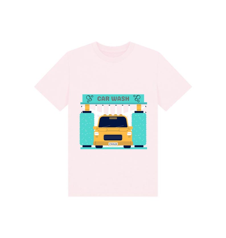 Biltvätt Barn T-shirt, För Barn Som Älskar Biltvätt, Ekologisk Bomull Och Hållbar bild 4