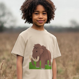 Woolly Mammoth Children’s T-shirt, Prehistoric Creatures Kids Tee