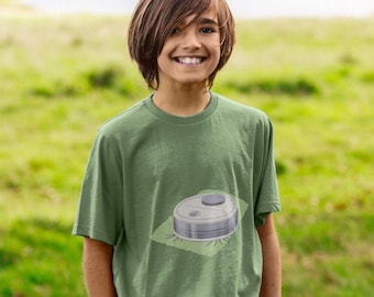 Robotic Vacuum Kids T-shirt, Organic Cotton Child’s Tee, Sustainable